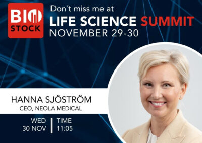 Neola Medical presents at BioStock Life Science Fall Summit 2022