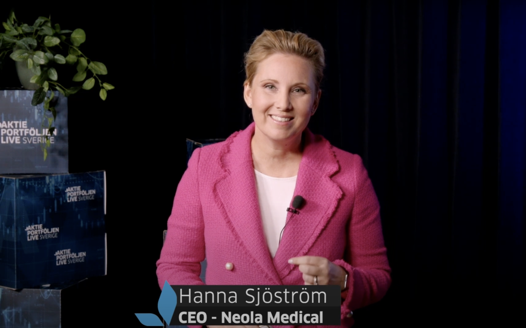 CEO Hanna Sjöström presenting the company in Aktieportföljen Live