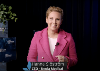 CEO Hanna Sjöström presenting the company in Aktieportföljen Live