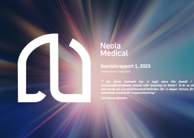 Neola Medical Q1 report 2023 – The market preparations initiated and Vinnova-grant received