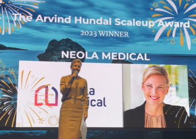 Neola Medical receives an award during this year’s NOME Annual Meeting in Copenhagen