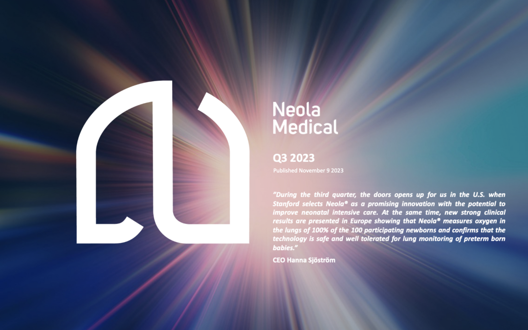 Neola Medical Q3 report 2023 – Doors open in the U.S. with Stanford support and new strong final results from independent clinical trial in newborns